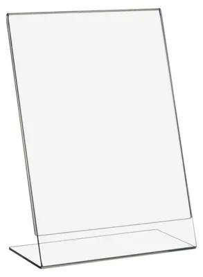 Produktbild von 5 Stück DIN A5 Werbeaufsteller Hochformat Tischaufsteller L-Ständer aus Acrylglas - Zeigis® Prospektständer, Prospekthalter, Flyerständer, Flyerhalter