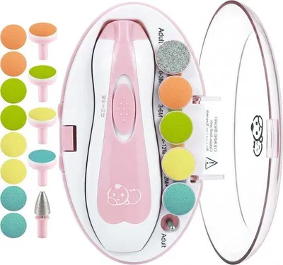 Produktbild von Baby Nagel Trimmer 21 in 1, Elektrische Sicherheitsnail Datei für Babys, 13 Extra-Datei-Tools, Nagelschneidemaschinen für Neugeborene