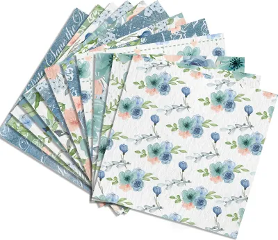 Produktbild von 24-teiliges Materialpapier, exquisite Blumenmuster, Scrapbooking-Papier, DIY-Bastelbedarf für die Heimschule