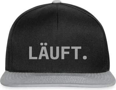 Produktbild von Spreadshirt Stromberg Läuft Snapback Cap, One size, Schwarz/Grau