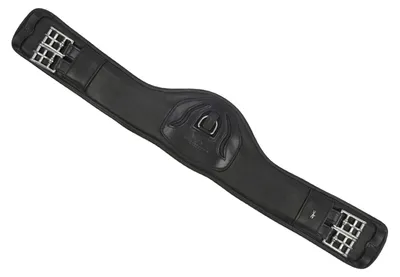 Produktbild von Schockemöhle Kurzgurt Sattelgurt PITTSBURGH anatomisch schwarz silber Softleder , Größe:60cm