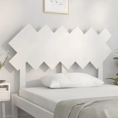 Produktbild von The Living Store Bett-Kopfteil Weiß 122,5x3x80,5 cm Massivholz Kiefer