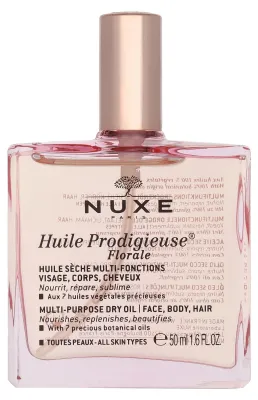 Produktbild von NUXE 3264680024382, Öl, Feuchtigkeitsspendend, Feuchtigkeitsspendend, Nährend, Schutz, Reparatur, Glättend, Weichmachend, Jeder Hauttyp, 50 ml, Mandelöl, Arganöl, Macadamia-Öl, Spray
