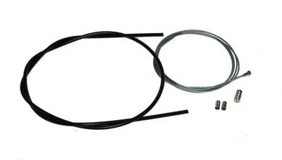 Obrázok produktu pre Univerzálna sada brzdových laniek vrátane nipla 2,00 x 1600 mm čierna pre Hercules Puch Kreidler Zündapp