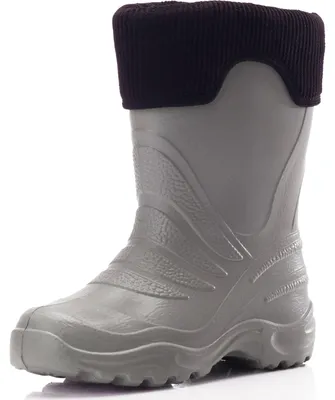 Produktbild von Ladeheid Kinder Mädchen Jungen federleichte Eva Thermo Gummistiefel gefüttert LA-861 (Grau/Schwarz, 30/31)