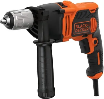 Productafbeelding van Black & Decker BEH850-QS, Boormachine met pistoolgreep, snelwisselmechanisme, zwart, oranje, 1,3 cm, 3100 omwentelingen per minuut, 3,2 cm