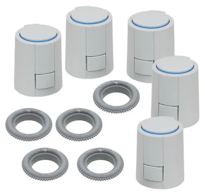 Produktbild von Stellantrieb Fußbodenheizung 230 V NC Alpha 5 Ventilanpassung VA10 5 Stück