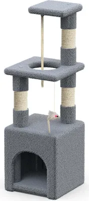 Produktbild von VOUNOT® Kratzbaum Klein, Katzenbaum für Katzen, Stabil Katzenkratzbaum, Höhe 88 cm, Grau