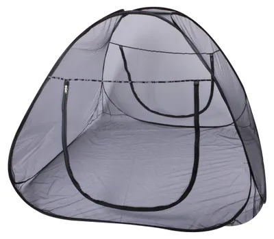 Produktbild von Moskitonetz Zelt 140x200cm, Windhager Insektenschutz für Doppelbett, anthrazit