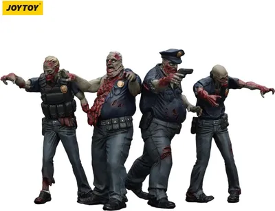 Zdjęcie produktu dla Zombie Dark Source Figurki 4 sztuki Policja (mężczyzna) 8 cm