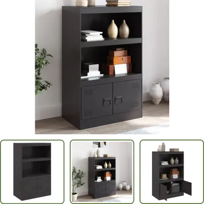 Produktbild von The Living Store Sideboard Schwarz 67x39x107 cm Stahl