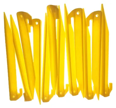 Image de Piquets de tente - 30 cm - Plastique - Lot de 20 - Crochet pour cordes de tente