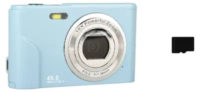 Obrázek produktu pro INF Kompaktní digitální fotoaparát DC311 s 32GB TF kartou Světle modrá