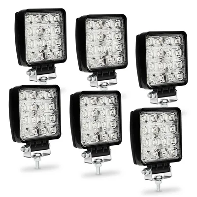 Produktbild von EINFEBEN LED Arbeitsscheinwerfer 12V 24V LED Scheinwerfer Traktor Arbeitslicht Für Offroad, SUV, ATV Rückfahrscheinwerfer IP67 (48W, 6 Stück) Zusatzscheinwerfer