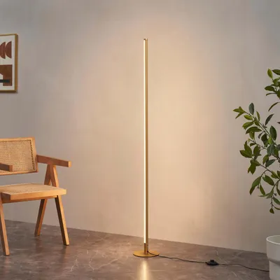 Produktbild von KOSILUM - Stehleuchte, Aluminium, Eisen und PVC - Gold / Messing - Sloane