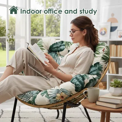 Produktbild von Outdoor-Schaukelstuhlkissen,Wasserdicht Hängeschaukel Kissen, Universal Rattan Schaukelstuhl Auflage,Verbreitert und verdickt Polster,Ersatzkissen für Indoor Outdoor,Bunt