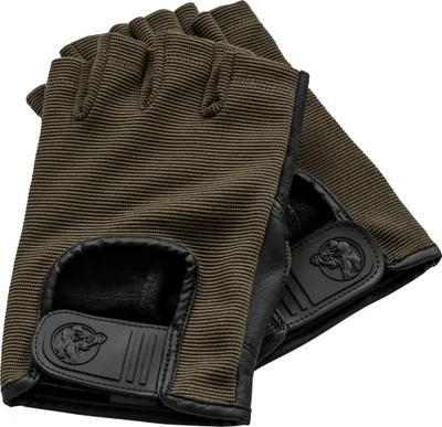 Obrázok produktu pre GORILLA SPORTS® Fitness rukavice - veľkosť XS, pre mužov a ženy, protišmykové, kožené, khaki - tréningové rukavice, športové rukavice, kulturistika, silový tréning, posilňovanie, vzpieranie