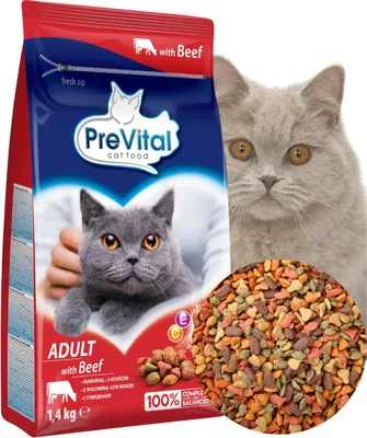 Zdjęcie produktu dla PreVital sucha karma dla kota wołowina 1,4kg
