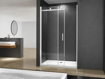 Zdjęcie produktu dla Glaswerk Westfalen - Viktoria 110x195 cm prysznic wnękowy z drzwiami przesuwnymi - biały