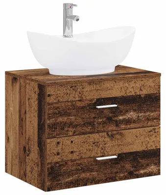 Productafbeelding van vidaXL Badkamerkastset, gerecycled hout, houtvezel