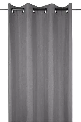 Verdunkelungsvorhang mit Ösen, Polyester, Anthrazit, 260x140 cm