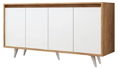 Immagine prodotto di Credenza in legno "Shans" - 140 x 40 x 86 cm - Bianco