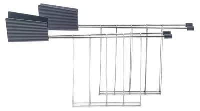 Produktbild von Alessi Plissé MDL08RA G - Design Set Bestehend aus Zwei Toasterzangen, aus Edelstahl und aus Thermoplastischem Harz, Grau