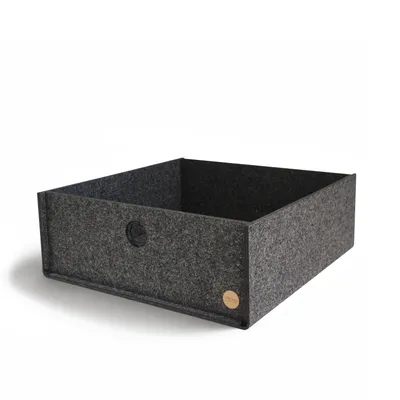 Produktbild von Aufbewahrungsbox CARGA Filz 35 x 20 x 15 cm ohne Deckel in anthrazit meliert