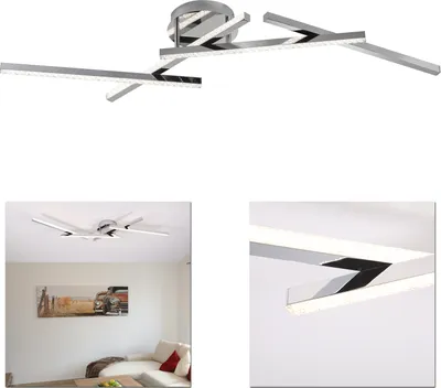Image de Plafonnier Lampe de plafond 25W chrome Lampe LED moderne