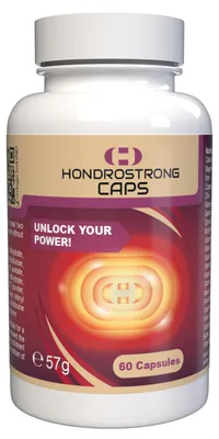 Produktbild von Hondrostrong - 60 Kapseln hochdosiert - Original Rezept aus der Schweiz - Vegan & Pflanzlich mit 22 Vitaminen & Mineralien - 1er Pack