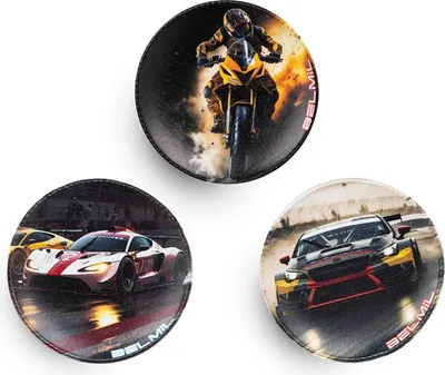 Produktbild von Belmil Patches mit Klettverschluss Set 3-teilig- kompatibel mit Schulranzen Maxi, Maxi Plus, Compact "Race on the Road"
