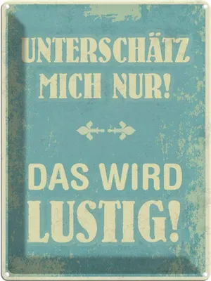 Produktbild von vianmo Blechschild 40x30 cm unterschätz mich nur Spruch Zitat