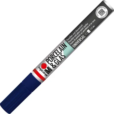 Produktbild von Marabu Marker "Porcelain & Glas Painter" nachtblau Strichstärke: 1 - 2 mm