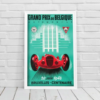 Produktbild von Poster - Canvas - Leinwand - 29,7 cm x 42 cm - Grand Prix Automobile de Belgique