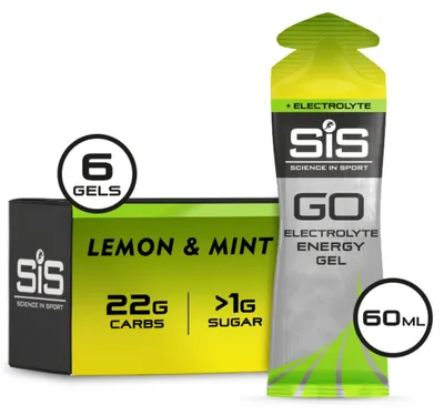 Productafbeelding van Science in Sport GO Energy + Elektrolytengel – Citroen & Munt – 6 x 60 ml