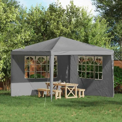 Produktbild von PUEAZU Partyzelt-Seitenteil 2 Stk. 300 x 195 cm Hellgrau PE und Stahl - Pavillons & Partyzelte &36534