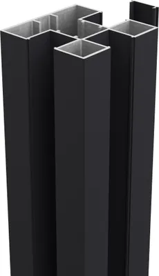 Produktbild von Fiberdeck BOSTON Pfosten-Nut Abschlussprofil 1900 mm schwarz