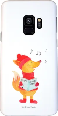 Produktbild von Mr. & Mrs. Panda Samsung Galaxy S9 Handyhülle Fuchs Sänger - Weiß - Geschenk, Weihnachten, Handy Schutzhülle, Cover, Hülle, Singen, Heiligabend, Smartphone, Winter