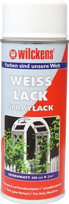Produktbild von Wilckens Weißlack Spray seidenmatt für Holz und Metall 400 ml