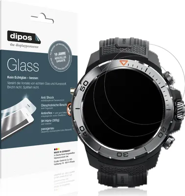 Produktbild von 2x Schutzfolie für Xiaomi Mibro GS Explorer matt - Anti-Shock 9H Folie dipos Glass Kunststoffglas