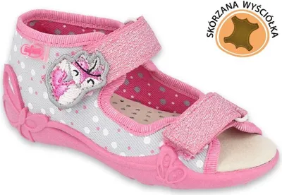 Produktbild von BEFADO Mädchen Hausschuhe Sandalen 342P018 Lederinnesohle, Klettverschluss, Rosa 23