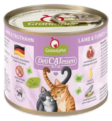 Image de GRANATAPET DeliCATessen Agneau et dinde - nourriture humide pour chats - 200 g