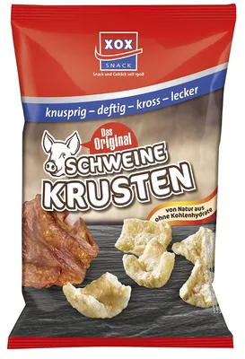 Image de XOX Croûtes de porc dans leur propre graisse Couennes de porc frites 100g