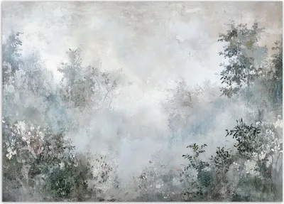 Immagine prodotto di Murale XXL Nebbia tra le piante Carta da parati per pareti 450x315 cm Colore Blu Tema Paesaggi