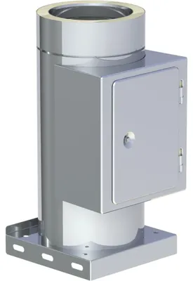 Produktbild von Jeremias DW-ECO 2.0 Edelstahl Abgassystem Revisionselement Grundplatte Ø 160mm für Schornstein bis 600°C