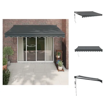 Immagine prodotto di vidaXL Tenda elettrica a manovella antracite 3,5x2,5 m - Tende da sole