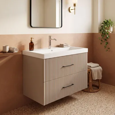 Produktbild von Waschtisch-Set Liana | Waschtisch mit Unterschrank 80 cm | Badmöbel Waschbecken