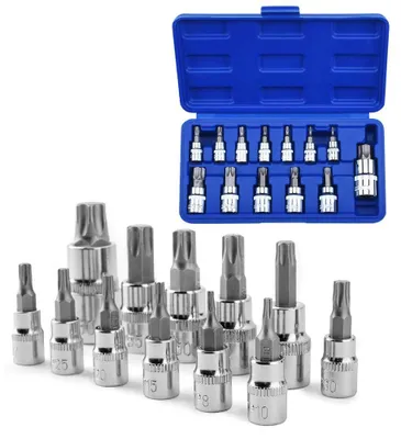 Produktbild von 13-teiliges Torx-Schraubendreher-Bit-Set, Größe T8-T70, für Reparaturwerkzeuge