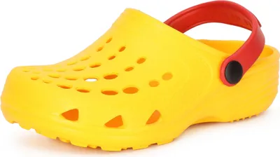 Produktbild von Ladeheid Kinder Mädchen Jungen Eva Clogs Gartenclogs Gartenschuhe LA-CA-06 (Gelb/Rot, 22/23 EU)