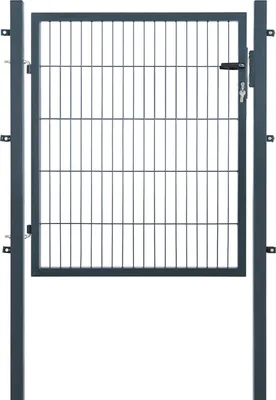 Produktbild von Arvotec Gartentor BxH 120x100 cm mit Schließzylinder und Zaunanschluss Anthrazit Gitterzauntor Stabmattentor Einzeltor Doppelstabmattentor Gartentür